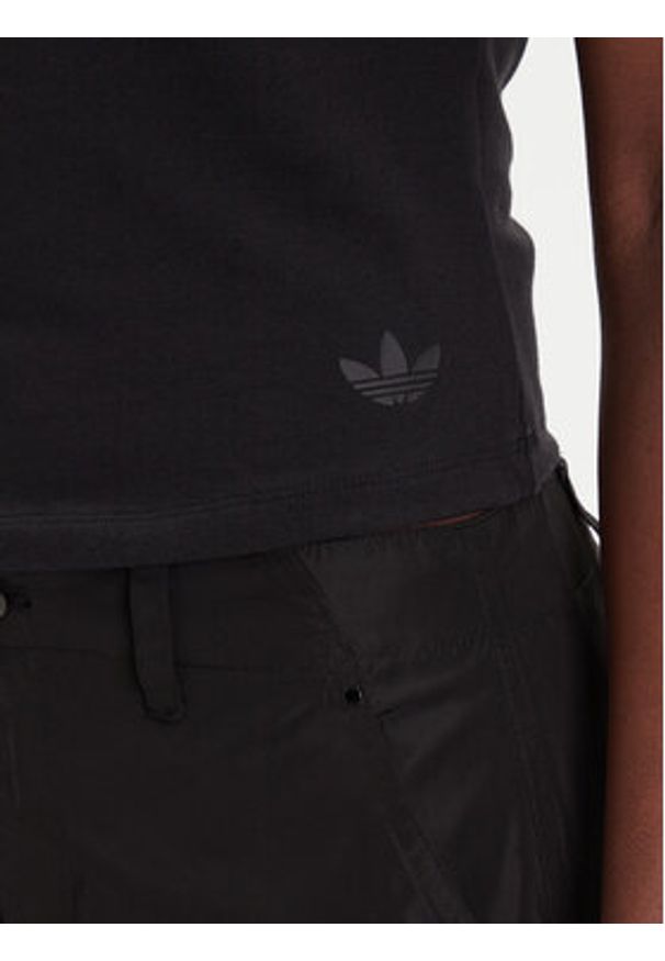Adidas - adidas Bluzka adicolor Bandeau JV9742 Czarny Slim Fit. Kolor: czarny. Materiał: bawełna