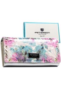 Elegancki, wielokolorowy portfel ze skóry ekologicznej i naturalnej PTN PX24-1-NPK Peterson. Kolor: wielokolorowy. Materiał: skóra ekologiczna #1