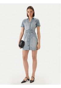 Morgan Sukienka jeansowa 241-ROGLA Błękitny Regular Fit. Kolor: niebieski. Materiał: bawełna #2