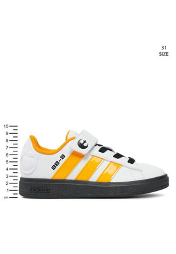 Adidas - adidas Sneakersy Star Wars Grand Court 2.0 IH1137 Biały. Kolor: biały. Materiał: skóra. Wzór: motyw z bajki