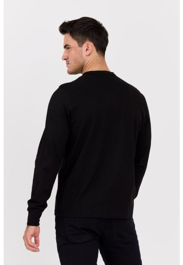 Diesel - DIESEL Czarny longsleeve męski T-ADJUST-LS-MICRODIV, Rozmiar L. Kolor: czarny. Materiał: bawełna, elastan, materiał. Długość rękawa: długi rękaw. Długość: długie