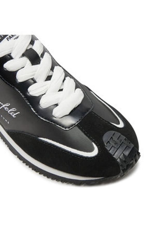 Karl Lagerfeld - KARL LAGERFELD Sneakersy KL63914 Czarny. Kolor: czarny. Materiał: skóra