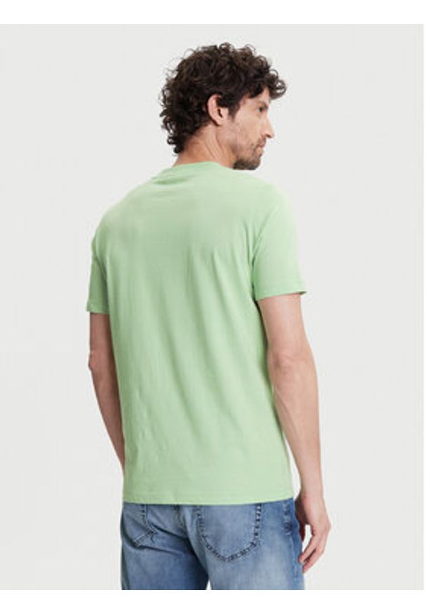 Karl Lagerfeld - KARL LAGERFELD T-Shirt 755710 552224 Zielony Regular Fit. Typ kołnierza: dekolt w karo. Kolor: zielony. Materiał: bawełna