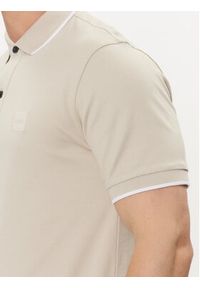 BOSS - Boss Polo Passertip 50507699 Beżowy Slim Fit. Typ kołnierza: polo. Kolor: beżowy. Materiał: bawełna