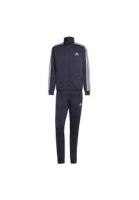 Adidas - Basic 3-Stripes Tricot Track Suit. Kolor: biały, niebieski, wielokolorowy. Materiał: dresówka