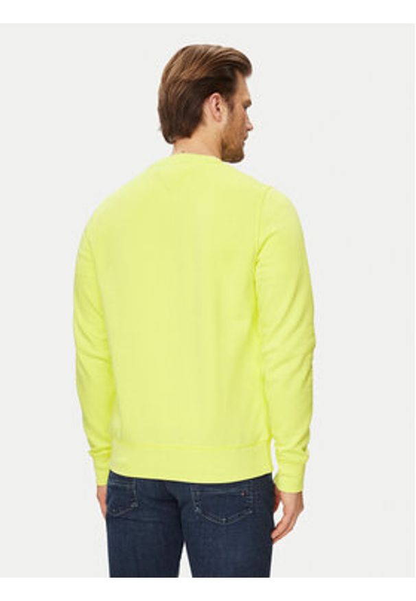 TOMMY HILFIGER - Tommy Hilfiger Bluza Logo MW0MW11596 Żółty Regular Fit. Kolor: żółty. Materiał: syntetyk, bawełna