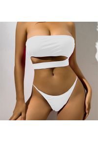 Intica - Strój kąpielowy bikini bandeau na plażę Nevia. Kolor: czarny. Materiał: materiał #9