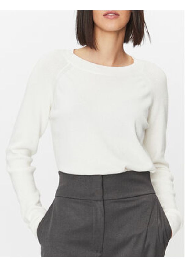 Fransa Sweter 20612740 Écru Regular Fit. Materiał: wiskoza