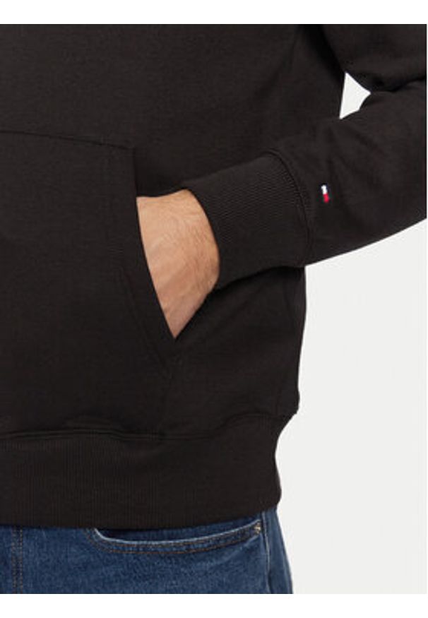 TOMMY HILFIGER - Tommy Hilfiger Bluza MW0MW39050 Czarny Regular Fit. Kolor: czarny. Materiał: bawełna