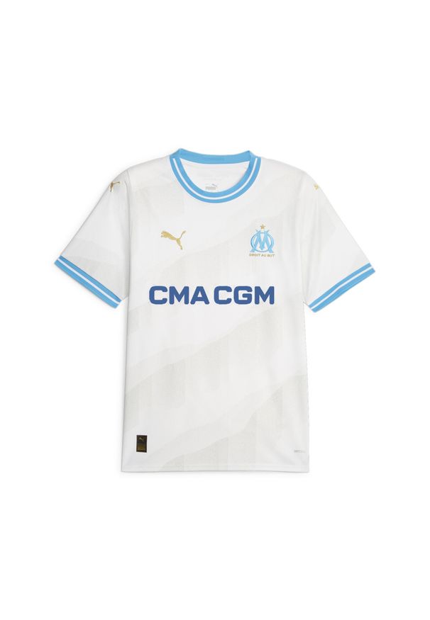 Puma - Męska replika domowej koszulki Olympique de Marseille PUMA White. Kolor: biały. Sport: bieganie, piłka nożna