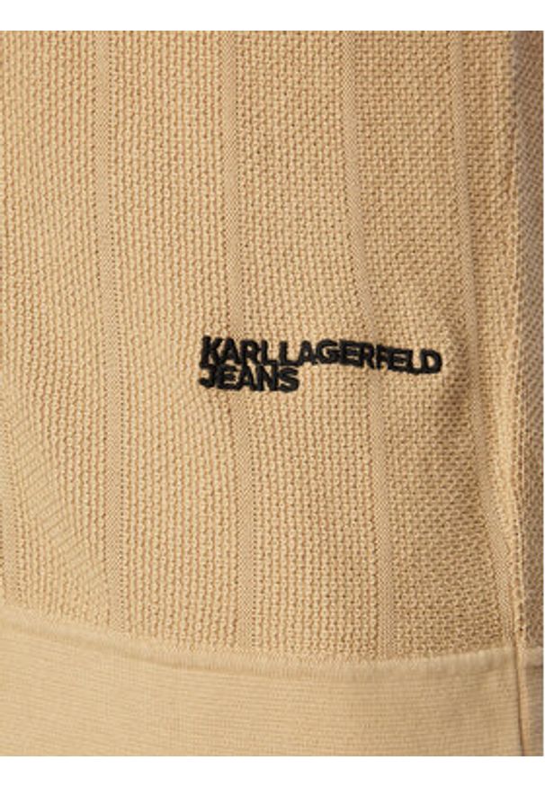 Karl Lagerfeld Jeans Polo B2M18028 Khaki Relaxed Fit. Typ kołnierza: polo. Kolor: brązowy. Materiał: bawełna