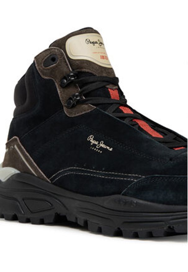 Pepe Jeans Sneakersy Darren Boot M PMS600011 Czarny. Kolor: czarny. Materiał: zamsz, skóra
