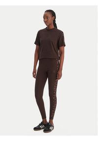 Adidas - adidas Legginsy Seasonal Essentials Leopard Print KA2793 Brązowy Slim Fit. Kolor: brązowy. Materiał: bawełna. Wzór: nadruk #4