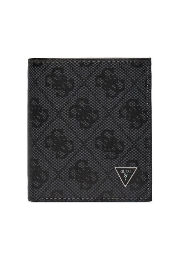 Guess Portfel SMVELE LEA22 Czarny. Kolor: czarny. Materiał: skóra