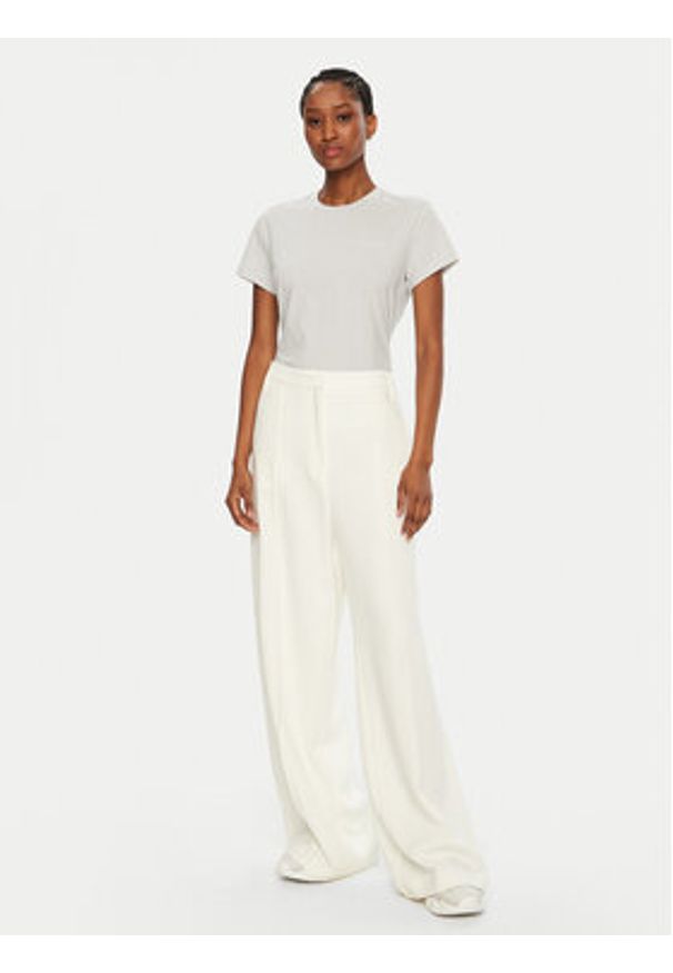 Patrizia Pepe T-Shirt 8M1543/J111-S702 Szary Regular Fit. Kolor: szary. Materiał: bawełna