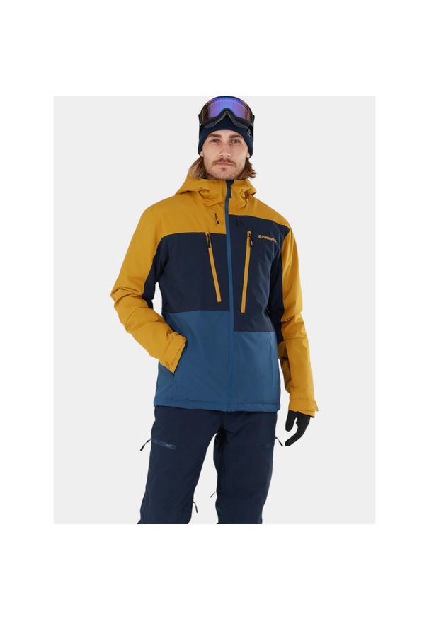 FUNDANGO - Kurtka Narciarska Męska Fundango Atlas Allmountain. Kolor: niebieski, wielokolorowy, żółty. Materiał: materiał. Sezon: zima. Sport: narciarstwo