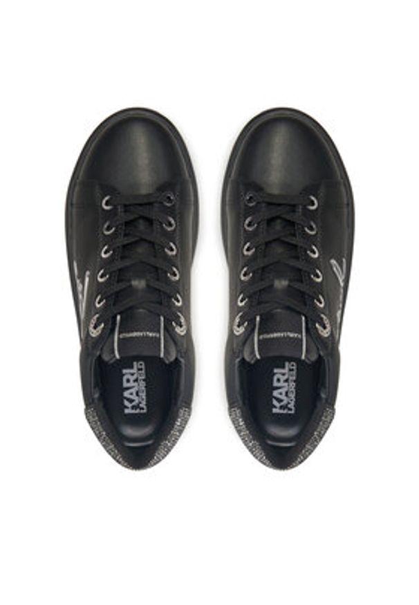 Karl Lagerfeld - KARL LAGERFELD Sneakersy KL62510A Czarny. Kolor: czarny. Materiał: skóra