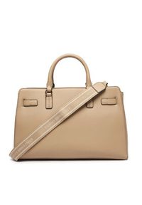 TOMMY HILFIGER - Tommy Hilfiger Torebka Th Joy Satchel AW0AW19067 Beżowy. Kolor: beżowy. Materiał: skórzane #2