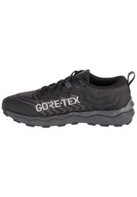 Buty do biegania męskie Mizuno Wave Daichi 8 Gtx. Zapięcie: sznurówki. Kolor: czarny. Materiał: guma, materiał, tkanina, syntetyk. Szerokość cholewki: normalna. Model: Mizuno Wave