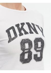 DKNY Sport Bluzka DP4T9979 Biały Regular Fit. Kolor: biały. Materiał: bawełna. Styl: sportowy #5
