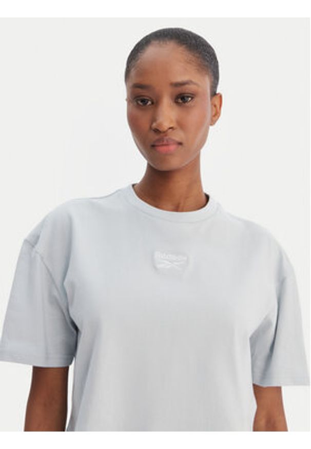 Reebok T-Shirt Klara RK25503CCW Błękitny Relaxed Fit. Kolor: niebieski. Materiał: bawełna