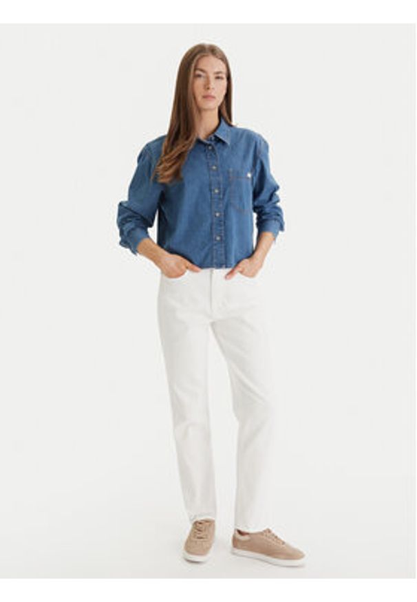 Calvin Klein Jeans Koszula jeansowa New Dad LV047F790G Niebieski Regular Fit. Kolor: niebieski. Materiał: bawełna, jeans