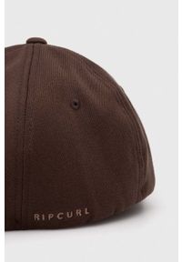 Rip Curl czapka z daszkiem kolor brązowy z aplikacją. Kolor: brązowy. Wzór: aplikacja #3