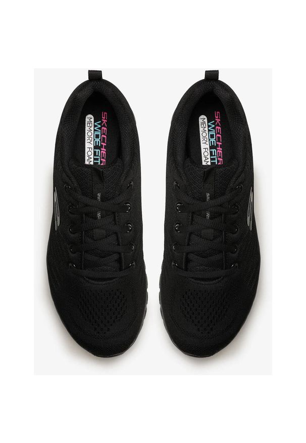 skechers - Buty do chodzenia damskie Skechers Gracefulget Connected. Kolor: czarny. Materiał: tkanina, materiał, guma, syntetyk. Sport: turystyka piesza