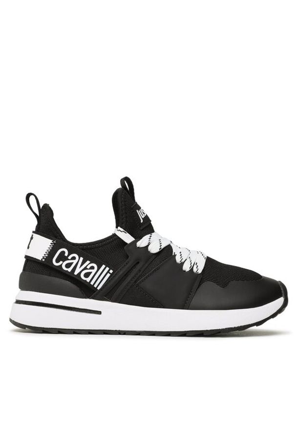 Just Cavalli Sneakersy 74RB3SD3 Czarny. Kolor: czarny. Materiał: skóra