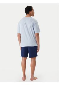 TOMMY HILFIGER - Tommy Hilfiger Piżama UM0UM03649 Niebieski Regular Fit. Kolor: niebieski. Materiał: bawełna #3