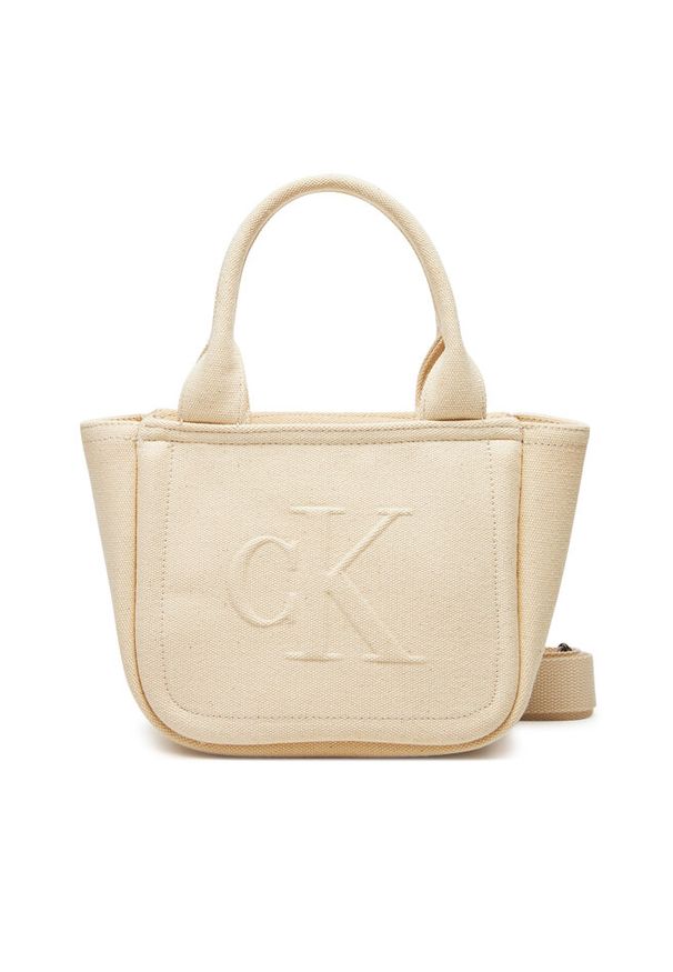 Torebka Calvin Klein Jeans. Kolor: beżowy