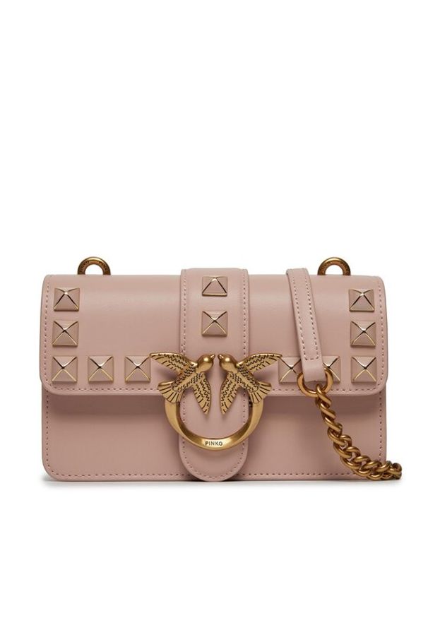 Pinko Torebka Love One Mini Cl AI 23-24 PLTT 100059 A0NF Różowy. Kolor: różowy. Materiał: skórzane