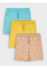 Sinsay - Sportowe szorty 3 pack - żółty. Kolor: żółty. Styl: sportowy