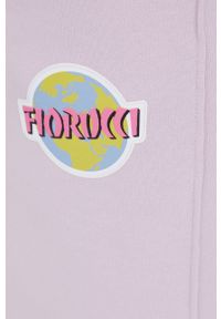 Napapijri spodnie Napapijri X Fiorucci damskie kolor różowy z nadrukiem. Kolor: różowy. Wzór: nadruk