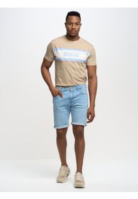 Big-Star - Szorty męskie jeansowe Aden 116. Kolor: niebieski. Materiał: jeans. Wzór: kolorowy. Sezon: lato