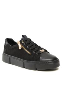 Rieker Sneakersy N5932-00 Czarny. Kolor: czarny. Materiał: nubuk, skóra #1