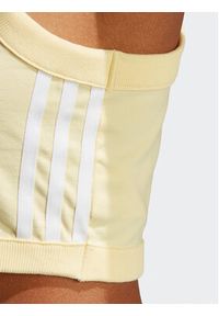 Adidas - adidas Top Adicolor Classics 3-Stripes Short Tank Top IC6061 Żółty Slim Fit. Kolor: żółty. Materiał: bawełna