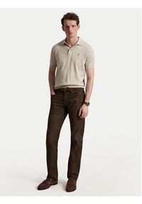 Polo Ralph Lauren Polo 710980682504 Beżowy Regular Fit. Typ kołnierza: polo. Kolor: beżowy. Materiał: bawełna #3