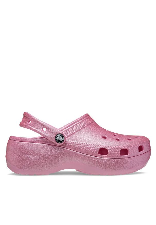 Crocs Klapki Classic Platform Glitter Clog W 207241 Różowy. Kolor: różowy. Obcas: na platformie