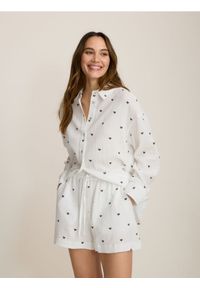 Reserved - Szorty z bawełnianego muślinu - wielobarwny. Materiał: bawełna #1