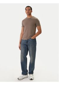 Tommy Jeans T-Shirt DM0DM20363 Beżowy Slim Fit. Kolor: beżowy. Materiał: bawełna #2