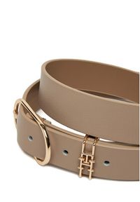 TOMMY HILFIGER - Tommy Hilfiger Pasek Damski Feminine 2.5 AW0AW17494 Écru. Materiał: skóra