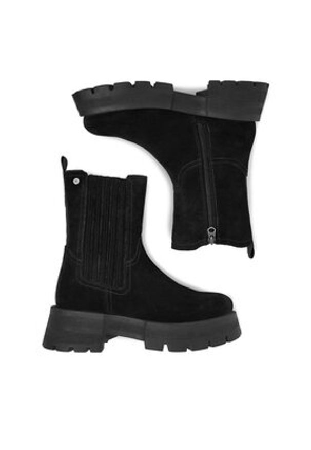G-Star RAW - G-Star Raw Botki CEO-WI16-525-01 Czarny. Kolor: czarny. Materiał: skóra, zamsz