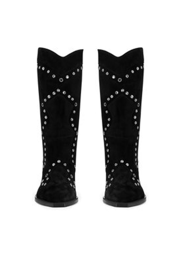 Eva Minge Kozaki ASPENDOS-795-24 Czarny. Kolor: czarny. Materiał: skóra, zamsz