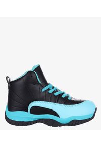 Casu - Czarne buty sportowe sznurowane casu 201h/bm. Kolor: czarny, wielokolorowy, niebieski