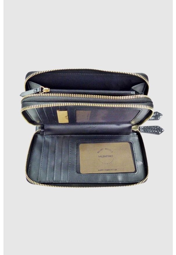 Valentino by Mario Valentino - VALENTINO Duży czarny portfel Fire Re. Kolor: czarny. Materiał: skóra ekologiczna