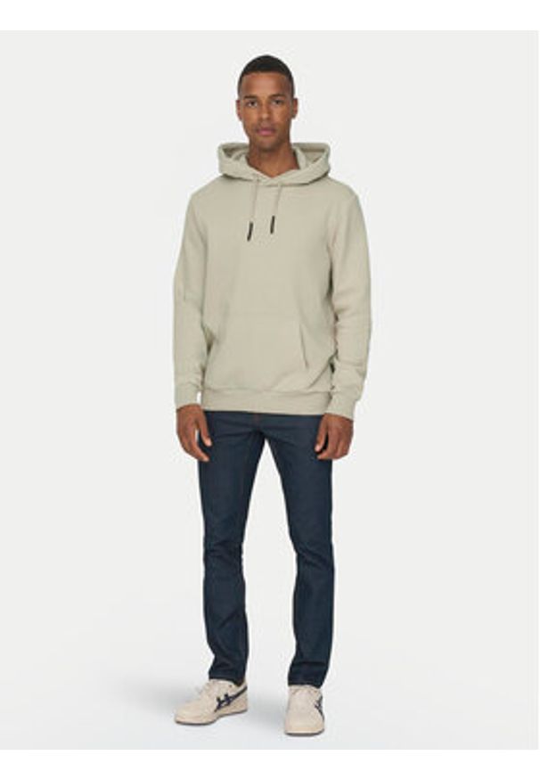 Only & Sons Bluza Ceres 22018685 Beżowy Regular Fit. Kolor: beżowy. Materiał: syntetyk, bawełna