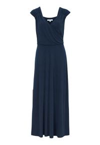 Cellbes Elegancka sukienka z dżerseju granatowy female niebieski 46/48. Kolor: niebieski. Materiał: jersey. Długość rękawa: bez rękawów. Styl: elegancki #1