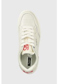 Pepe Jeans sneakersy skórzane KORE kolor biały PLS31473. Nosek buta: okrągły. Zapięcie: sznurówki. Kolor: biały. Materiał: skóra. Obcas: na platformie #3