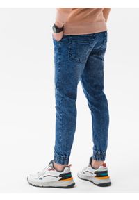 Ombre Clothing - Spodnie męskie jeansowe - niebieskie V3 P1081 - L. Kolor: niebieski. Materiał: jeans. Styl: sportowy #4